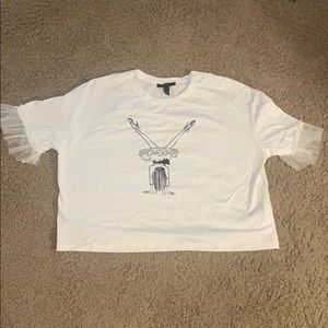 FOREVER 21 BALLET DANCERT-SHIRT WITH TOOL SLEEVES